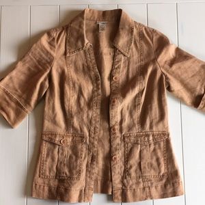 Putumayo Tan Linen Jacket